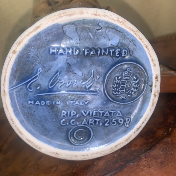 RIP Vietata Mug Stein hand painted Made in Italy Vintage - Picture 7 of 7